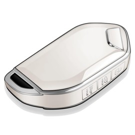 Tukellen for Kia Key Fob Cover,Special Soft TPU Key Case Cover Protector Compatible with 2023 2024 2025 Telluride EV5 Sorento K4 K5 GT-Line Remote 5-Buttons Smart Key Shell (White)