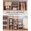 Narrow Shoe Rack - 5 Tiers Stackable Shoe Storage Stand