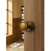 SORWDUERM 1 Pack Antique Brass Bronze Door Knob Interior Privacy