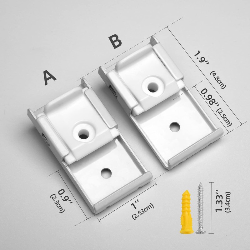 ZSTARR Ceiling Curtain Track Accessories (Ceiling Brackets 4PCS)