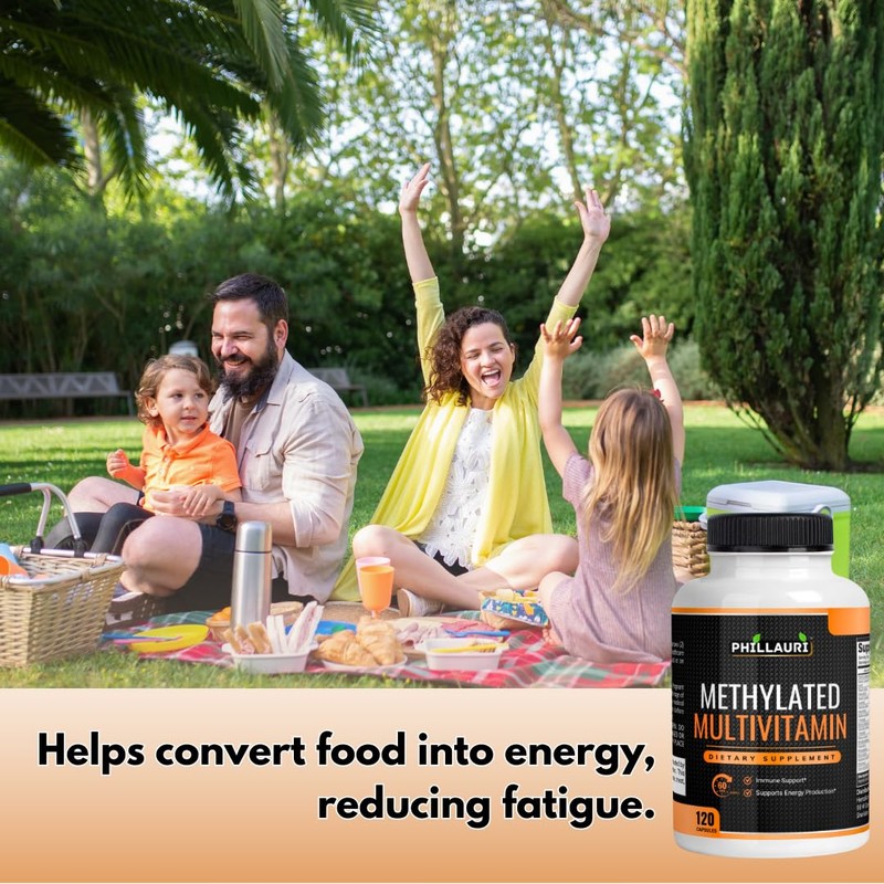 Phillauri Phillauri Methylated - Multivitamin Capsules | Methylated Multivitamin Supplement