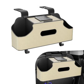 yorpyep Car Seat Back Storage Box, Multifunctional Cup Holder Tissue Holder Mobile Phone Bracket, Portable Hanging Organizer for Handbags Wallets, for Most Cars Storage Accessories (Black)