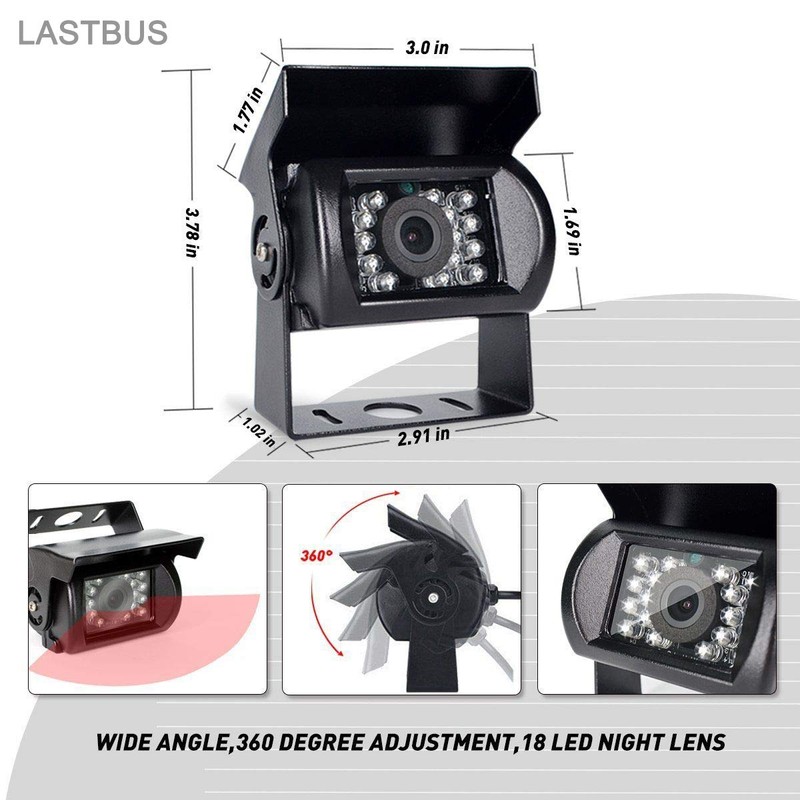 Backup Camera, Reversing Camera, Waterproof Night Vision Wide View Angle