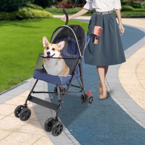 Unbranded Foldable Lightweight Durable Pet Stroller For Small To Medium