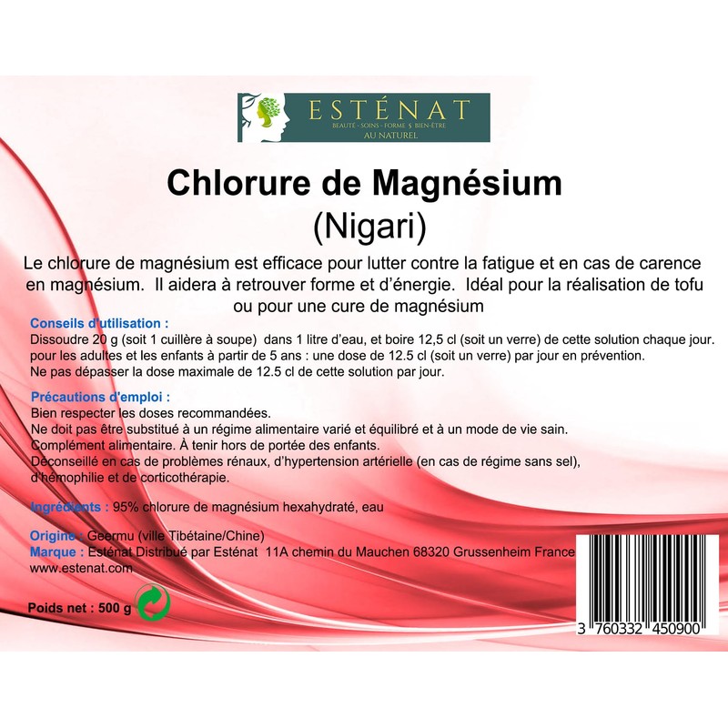Chlorure de Magnésium (Nigari) (1) 500G