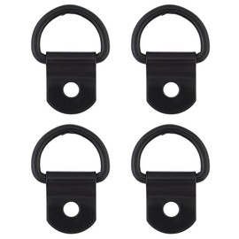 4 Pack Gun Metal Black Steel 3/4" Clip & Dee 5/8" D-Ring Black