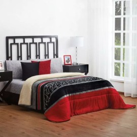 Elefantito Oferta Cobertor Matrimonial Con Borrega Grafito Envio Gratis