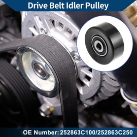 Hihaha No.252863C100/252863C250 Drive Belt Idler Pulley for Hyundai Santa Fe 2007-2018 for Kia Sedona 2006-2012 Serpentine Tensioner Pulley Idler 1 Pc