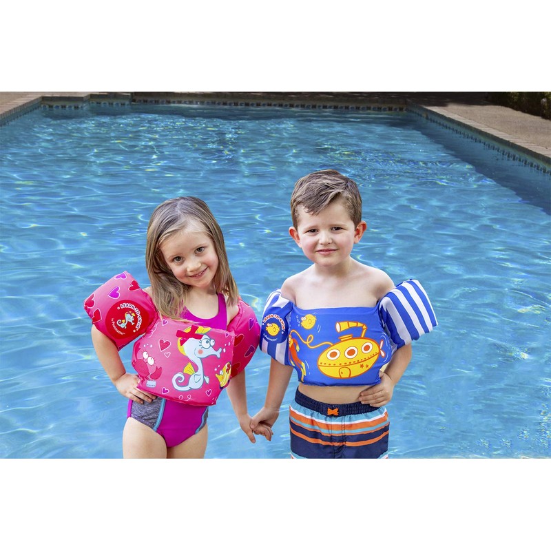 Poolmaster Learn-To-Swim Lil' Splashers Swimming Pool Float Training Aid, Vest/Arm
