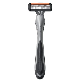 BIC Flex 4 Sensitive Men's Disposable Razor, 4-Blade Disposable Razors For Men, 3-Count, For an Ultra-Smooth Shave, Textured Grip for Control, Black