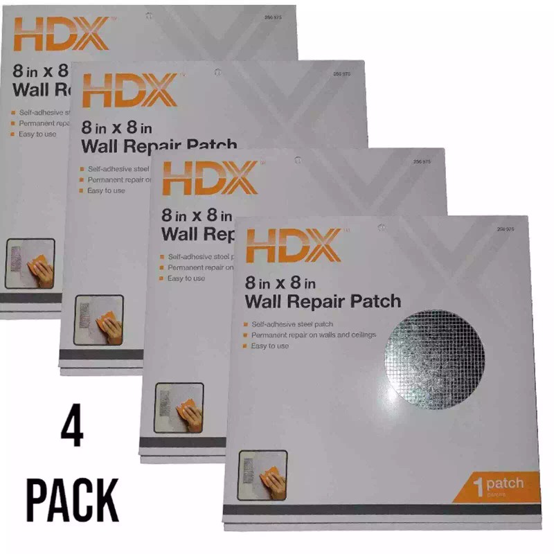 HDX 4-PK HDX 8" x 8" Drywall Wall Repair Patch,