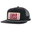 HOOEY Lone Star Beer Patch Adjustable Snapback Hat (Black/White Rope)