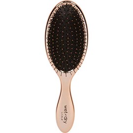 CALA - cepillo ovalado para desenredar cabello húmedo y seco (color oro rosa metálico)