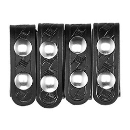 Aker Leather 531 3/4" Double Snap Keeper, Black, Plain