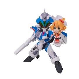 TINY SESSION Macross Δ VF-31J Siegfried Hayate Immerman Machine with Freia Vion, Approx. 3.9 inches (100 mm), PVC & ABS Painted Action Figure