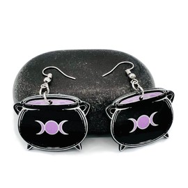 Cauldron Earrings - Witch Costume Earrings for Women - Spooky Jewelry (The Cauldron)