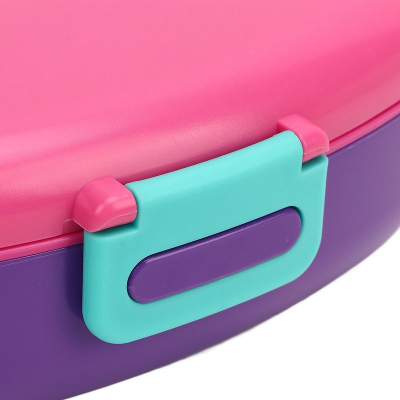 Bento Lunch Box ABS Separate Compartments with Buckle Handle Leakage