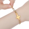 ValueBargain Gold Cross Bracelet for Women, Minimalist Design Adjustable Stainless