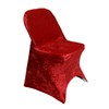 YOUR CHAIR COVERS - Red Velvet Spandex Folding Chair Cover