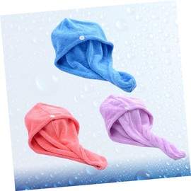 Baluue 3pcs Microfiber Hair Towel Wraps for Hair Soft Absorbent Bathing Turbans for Women and Girls for Daily Use and Travel