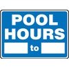 Accuform MADM441VA Aluminum Safety Sign, Legend "Pool Hours_____ to_____", 7"