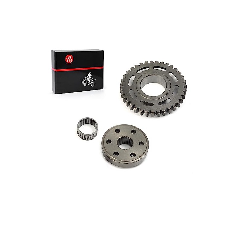 One Way Starter Clutch and Driven Gear W/Gasket Compatible with