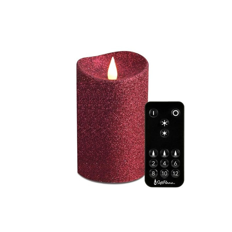 Softflame Real Wax Flameless LED Candles with Remote Control, 3"x
