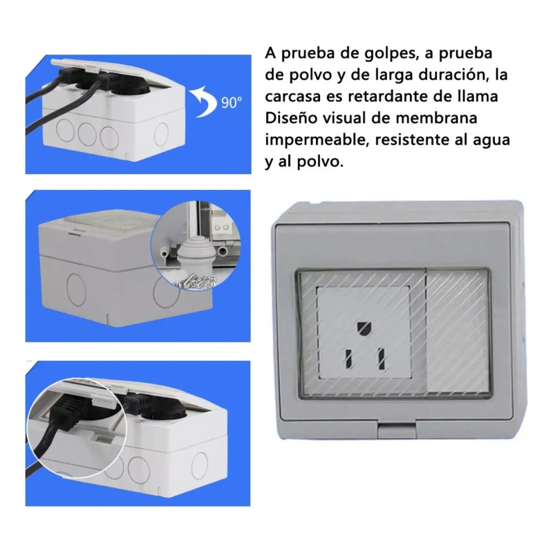 Toma De Exterior Con 1 Placa De Contacto Y 1