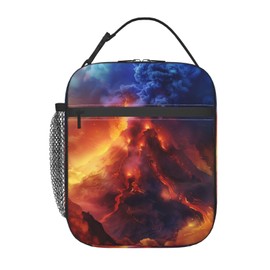 VANZEV Insulated Lunch Box for Women Men, Volcano Lunch Box Reusable Portable Lunch Bag Cooler Tote Waterproof Lunch Container for Office Picnic Work Travel Hiking