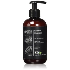 KIS Green Repair Shampoo - 250 ml - Brittle & Damaged Hair - 100% Vegan Formula - Sulphate Free - with Nourishing Argan Oil