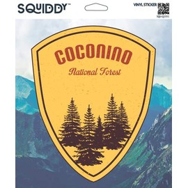 Squiddy Coconino National Forest Hiking Camping - Vinyl Sticker Decal for Phone, Laptop, Water Bottle (3" high)
