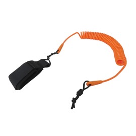 BUTITNOW Coiled SUP Leash 10 FT Surfboard Leash Sup Leg Rope Strap Stand Up Paddleboard Leash - Orange