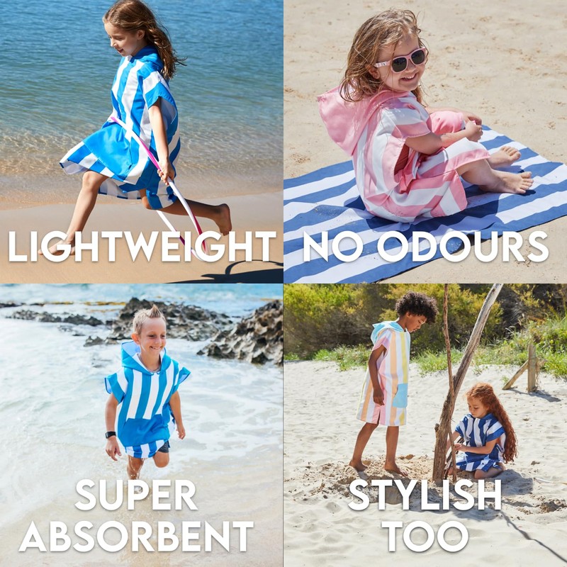 Dock & Bay Poncho with Hood - for Kids -