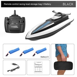 Waterproof 2.4G Kids Remote Control Speedboat 4 Channels High Speed Racing Boat Rechargeable Electric RC Boat