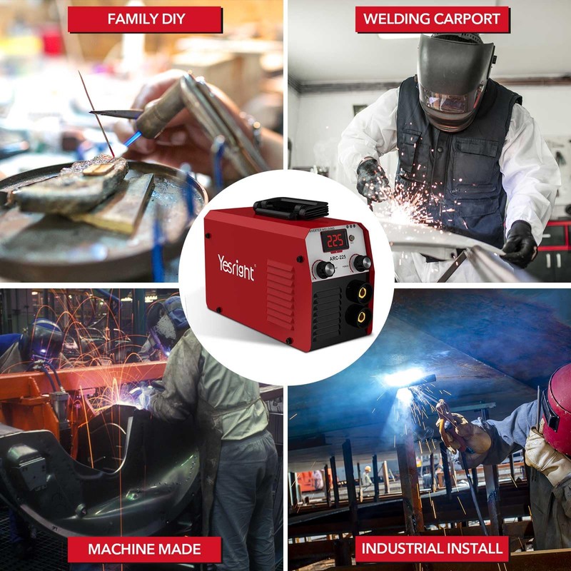 YesRight 225A Welding Machine 110V/220V Portable Stick Welder with Synergic