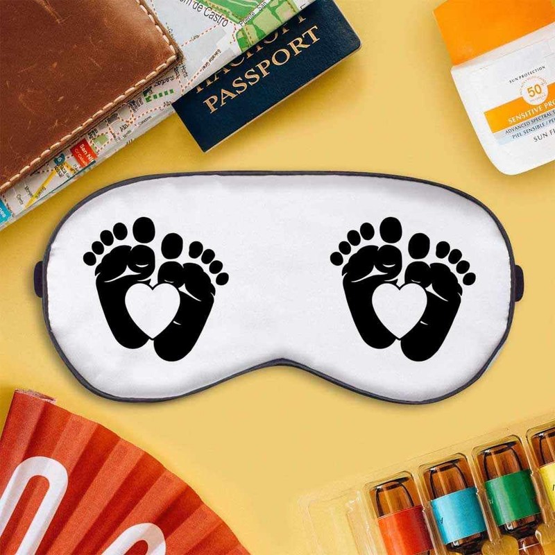 Azeeda 'Herz Babyfüße' Schlaf- / Reise-Augenmaske (EY00028190)