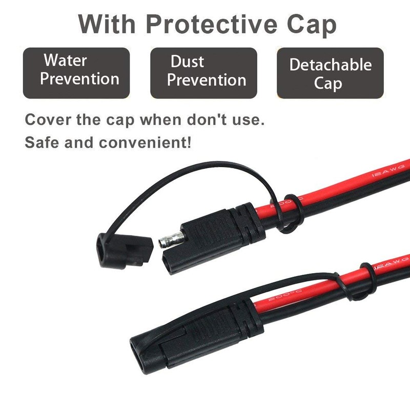 KUNCAN SAE to SAE Extension Cable 12AWG - 6FT DC