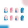 False Nails Summer 24Pcs Short Square Press on Nails with