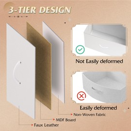 WLIVE Dresser with 3 Drawers, Fabric Nightstand, Cabinet with Wheels, Organizer Storage Dresser for Bedroom, Office, Entryway, Closets, Sturdy Steel Frame, Wood Top, Easy Pull Handle, White