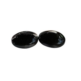 Par de Piedras de Obsidiana para Masaje Corporal Relajante, Negro
