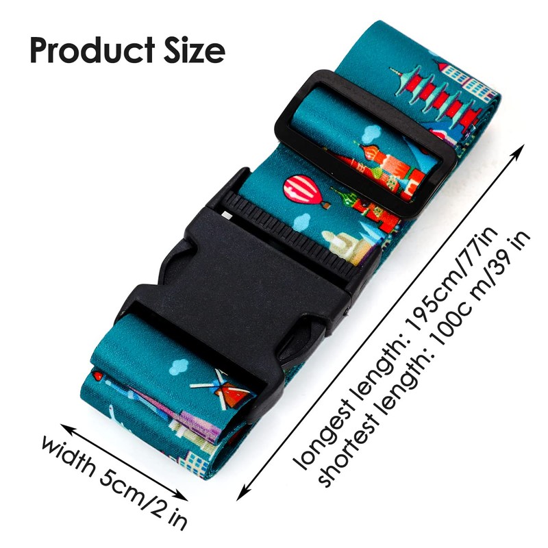 Adjustable Travel Luggage Strap Suitcase Belt Travel Bag Accessories 1.96