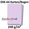 DIN A4 Card Sheet Plano Sheet 240 g/m², colourful