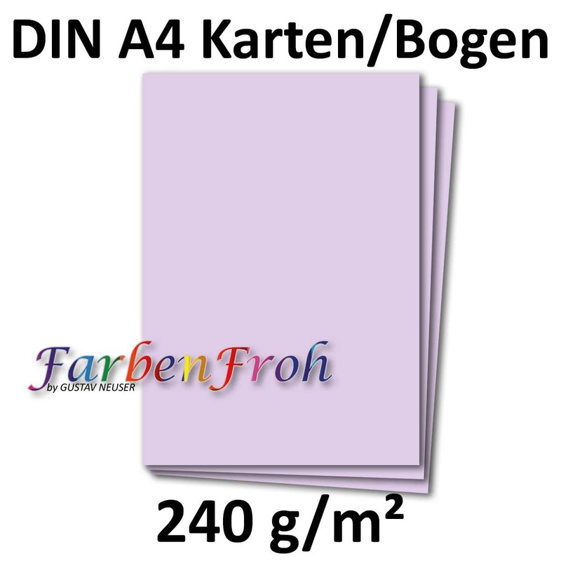DIN A4 Card Sheet Plano Sheet 240 g/m², colourful