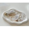 NatureMan Ceramic Jewelry Dish,Jewelry Tray Trinket Dish,Irregular Cloud Shape Decorative