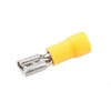5mm Female Yellow Electrical Cable Wire Spade Terminals Crimps Connectors