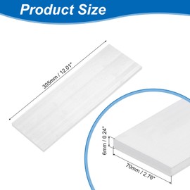 QUARKZMAN 6063 Aluminium Profile Flat Strip, Square Aluminium Profile, Flat Strips, Aluminium Sheet 6 x 70 x 305 mm (T*W*L), Aluminium Flat Bar, Aluminium Flat Plate