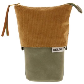 サンスター文具 ペンポーチ デルデ コーデュロイ キャメル×カーキ S1416782