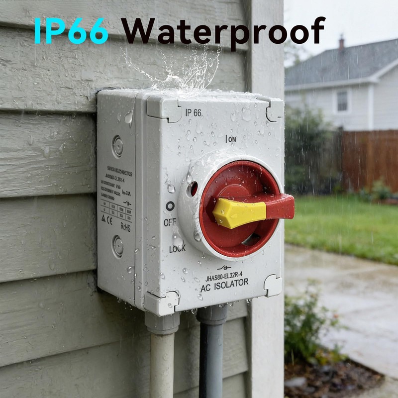 UL-Listed 32Amp Disconnect Switch 800V AC; IP66 Waterproof; Isolation PV