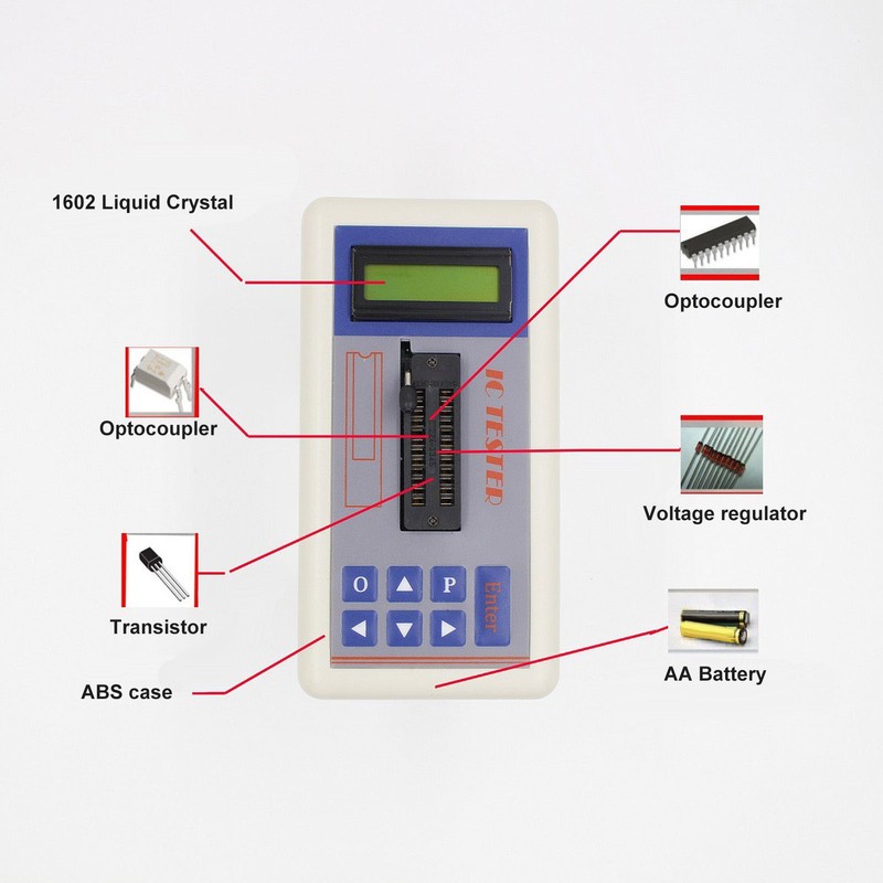 IC Tester High Accuracy Multifunctional Transistor Tester for 74HC Series