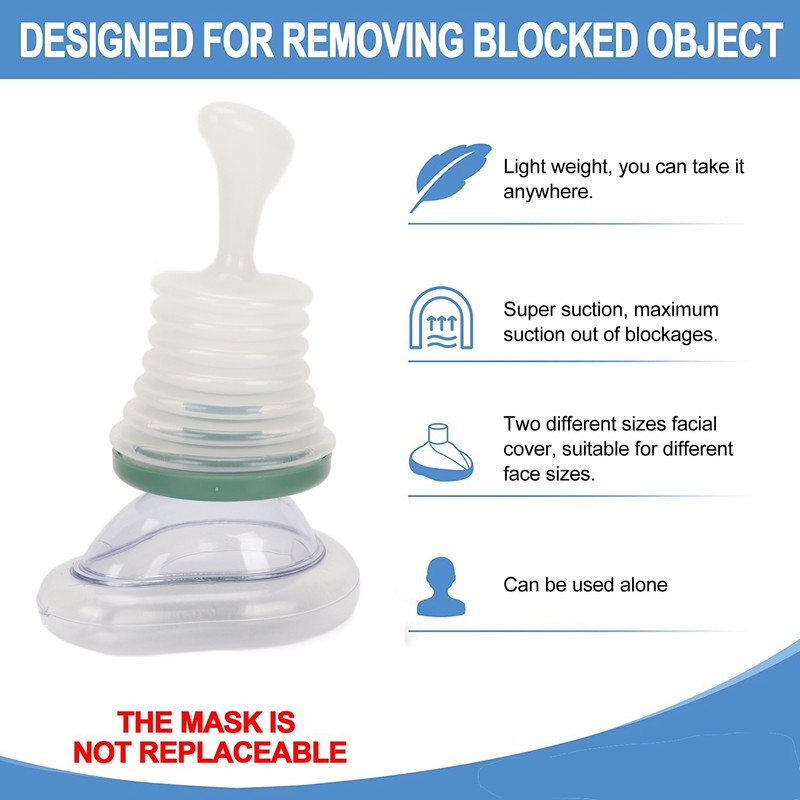 Emergency Suction Device Remove Blocked Objects Facial Cover Suction Tool